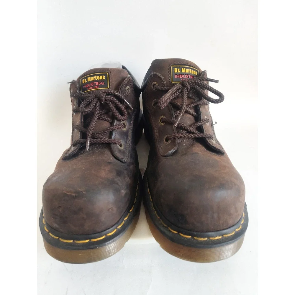 Dr. Martens Work Boots Size 11 Steel Toe Shoes Industrial Brown Winch Leather